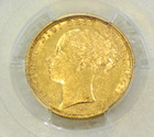 1887-m S-3857c Y  Head Australia Gold Sovereign Pcgs Xf45 New Holder  s347