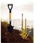 27 In  L Fiberglass Handle Short Handle Drain Shape Teeth Shovel  D-grip