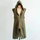 Medieval Mens Surcoat  Linen Hooded Tunic  Renfaire Cape  Larp Ranger Cosplay