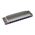Hohner G-style Blues Harmonica 10-hole Blue Midnight Key G Used
