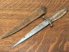 Rare Wwii Theatre Knife Lucite Trench Art W sheath Military Collectible Ww2