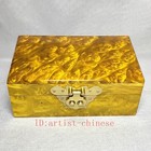 5 9 collection Old China Gold-rimmed Nanmu Wood Carved Jewelry Box Storage Box