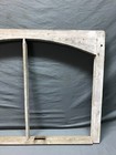 Antique 2 Lite 24x32 Arched Glass Top Window Sash Shabby White Vtg Chic 1879-24b