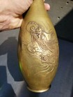 Superb Asian Japanese Bronze Vase  Antique  Reticulated  Dragons