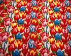 Quilt Fabric By Yard Sale Red Blue Yellow Pink Floral Tulips Premium Cotton  pc