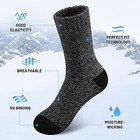 5 Pairs Merino Wool Socks For Men Thick Warm Hiking Thermal Winter Crew Socks