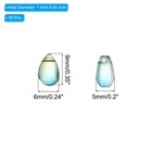 Teardrop Czech Glass Beads  50 Pcs Bohemia Beads  Clear Green  6x9mm