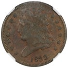 1833 Classic Head Half Cent Ngc Xf40bn Stacks W 57th St Collection