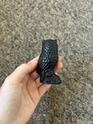 Vintage 1970s Welsh Coal Black Owl Figurine Ornament Pottery