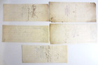 Lot Of 5 - Antique Checks- All From 1800   s -  12   pa 