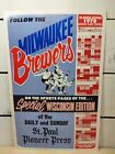 Vintage Milwaukee Brewers St Paul Pioneer Press 1978 Baseball Schedule  Poster