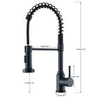 Kitchen Faucet Swivel Single Handle Sink Pull Down Sprayer Mixer Tap Deck Plate