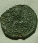Genuine Ancient Byzantine Coin Anonymous Follis Constantine X Ducas christ cross