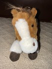 Fao Schwarz Brown White Pony Horse Plush Stuffed Animal Euc