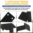 Triple Step Boat Trailer Steps For The Tongue W handle  Universal Fit Bass Boat