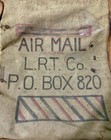 Vintage 40s U s  Lincoln Rochester Trucking Co Leather Canvas Air Mail Bag 