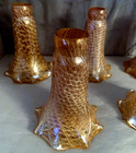 Great Set  5  Mouth Blown Glass  Lamp Shades