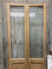 Antique French Double Doors  39 75x93 75  1 Pane Glass  European Reclaimed G187