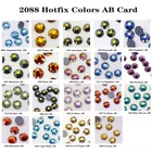 8big 8small 1440pcs Color Ab Crystal Iron On Hotfix Flatback Rhinestones Ss16