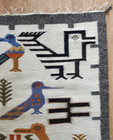 Vintage Otavalo Ecuador Hand Woven Wool Tapestry Wall Hanging Folk Art 35 x15 