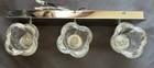 Vintage Style 3-light Chrome Vanity Light Fixture Clear W  Stemmed Conical Glass