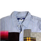 Junya Watanabe Man Ad2022 Patchwork Striped Shirt Blue  size L 