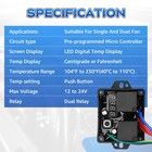 12v Digital Adjustable Thermostat Radiator Fan Temperature Controller Dc-0444
