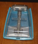 1951 Gillette Slim Adjustable Blue Case De Safety Razor St  Steel