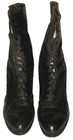 Antique Women s Victorian Era Lace-up Black Leather Dr  Reed Granny Boots