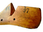 Antique Wood Shoe Mold 8m Industrial Cobbler Form Last  97 Stuart Cognac Patina