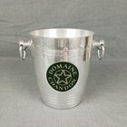 French Champagne Ice Bucket Cooler Polished Metal Double Handles