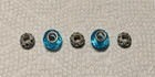 Set Of 3 Big Hole Teal Rhinestone Pave Pewter Rondelle Spacer Beads   2 Teal Eur