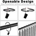 Curtain Clip Rings  Openable Metal Hooks  Rustproof Finish For Window Rods