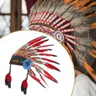 Native American Indian Headdress Festival Cosplay Chief Hat For Men Women Adults