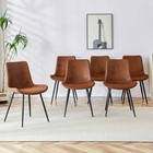 Modern Dining Chair Set Of 6  Upholstered With Non-slip Pads For Home   Office