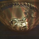 Vintage 40s 50s Ceiling Light Glass Shade cover  Western Cowboy  Cacti  W  Hware