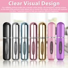 7pcs Mini Refillable Travel Portable Atomizer Perfume Bottle Spray Pump Case 5ml