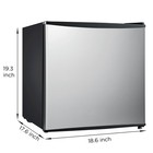 Mainstays 1 7 Cu  Ft Single Door Mini Refrigerator Stainless Steel Look Open Box