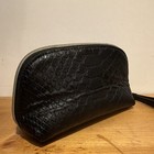 Victoria s Secret Black Zipper Makeup Bag Wrist Strap Zip Pouch Case