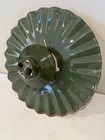 Vintage Green Porcelain Radial Wave 20    Shade Gas Station  Street Light  11