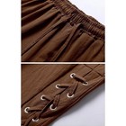 Men s Pirate Viking Costume Pants Medieval Renaissance Drawstring Shorts Hallowe