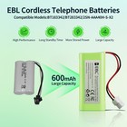 Lot Ebl 600mah Battery Bt183342 Bt283342 For Vtech At t Home Cordless Phones
