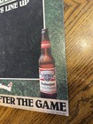 Vtg 1987 Made In Usa Budweiser Dug Out Baseball Cardboard Advertising Bar Sign 