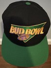 Vintage 1994 Bud Bowl Vi 6 Black green Budweiser Snapback W Cap Usa Made Beer
