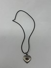 Harley Davidson Motorcycles Heart Necklace Titanium 925 Black Cord