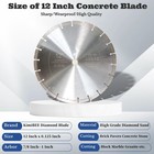 12 Inch Diamond Concrete Saw Blade 12 Inch Masonry Blade With 5 8 Inch Arbor    