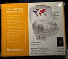 Brookstone Dual Wattage Converter Kit Travel Voltage Adapter Plugs 1800 Watt B14