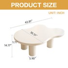 43  White Wooden Cloud Shaped Coffee Table End Side Sofa Table Living Room