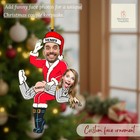 Custom Santa Couple Ornament  Face Photo Ornament  Funny Christmas Ornament For