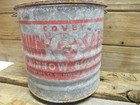 Vintage Covey Minn-o0safe Minnow Bucket  100 Galvanized Red Print